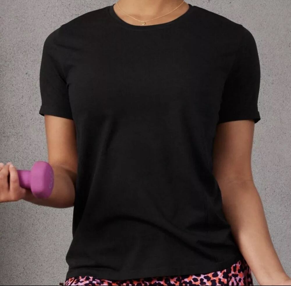 Fabletics Performance Seamless Workout Tee XL BLACK